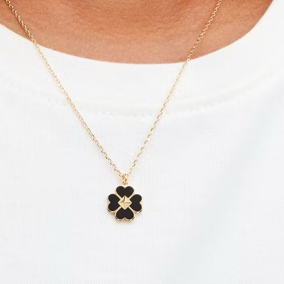 Kate Spade Stud Enamel Mini Pendant Necklace - Picture 1 of 10
